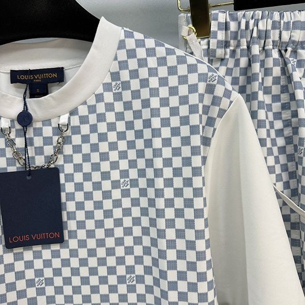カジュアルで可愛い♪ 【ルイヴィトン】ダミエフロントTシャツ激安1AFP99 セットアップ vue76584